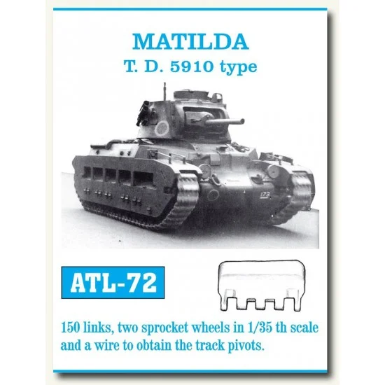Friulmodel ATL-72 Metal Tracks for 1/35 British Infantry Tank Matilda T.D.5910 Type (150 links)