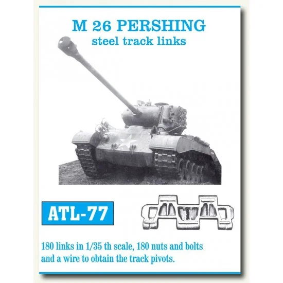 Friulmodel ATL-77 Metal Tracks for 1/35 American M26 Pershing Heavy Tank (180 links)