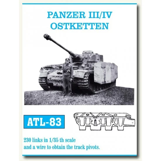 Friulmodel ATL-83 Metal Tracks for 1/35 Panzer III/IV Ostketten (230 links)