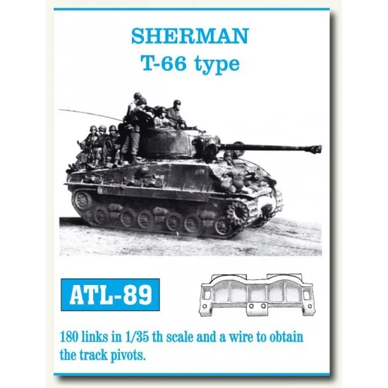 Friulmodel ATL-89 Metal Tracks for 1/35 Sherman T-66 Type (180 links)