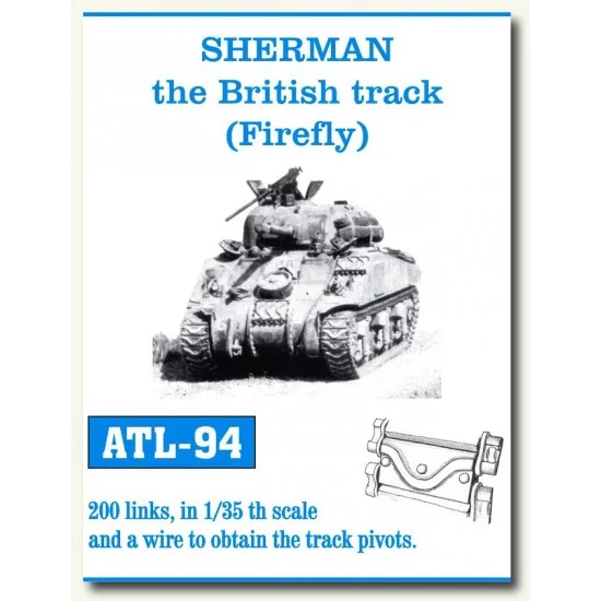 Friulmodel ATL-94 Metal Tracks for 1/35 British Sherman Firefly (200 links)