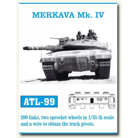 Friulmodel ATL-99 Metal Tracks for 1/35 Israeli New-Merkava Mk.IV (200 links)
