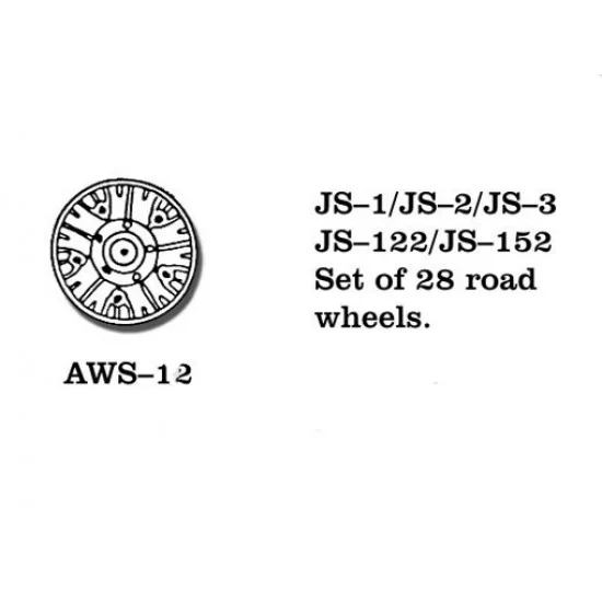 Friulmodel ATL-AWS-12 1/35 Soviet JS-1 / JS-2 / JS-3 Road Wheels Set (28 Wheels)