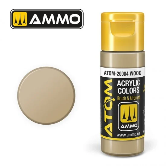 AMMO by Mig Jimenez 20004 Acrylic Paint - ATOM Colour #Wood (20ml jar)