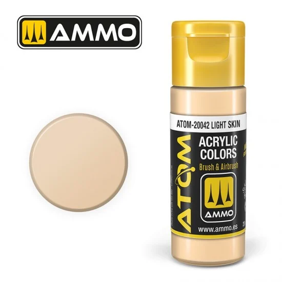 AMMO by Mig Jimenez 20042 Acrylic Paint - ATOM Colour #Light Skin (20ml jar)