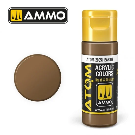 AMMO by Mig Jimenez 20051 Acrylic Paint - ATOM Colour #Earth (20ml jar)