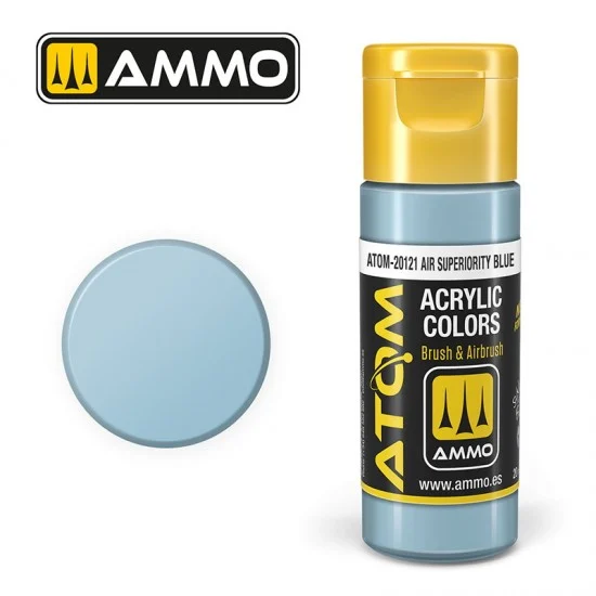 AMMO by Mig Jimenez 20121 Acrylic Paint - ATOM Colour #Air Superiority Blue (20ml jar)