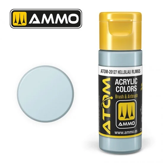 AMMO by Mig Jimenez 20127 Acrylic Paint - ATOM Colour #Hellblau RLM65 (20ml jar)