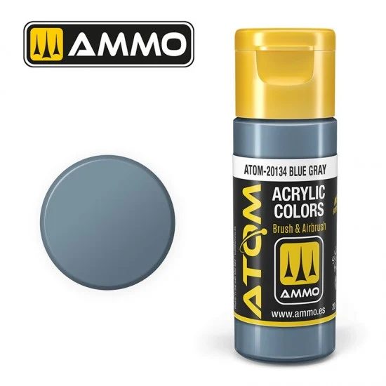 AMMO by Mig Jimenez 20134 Acrylic Paint - ATOM Colour #Blue Gray (20ml jar)