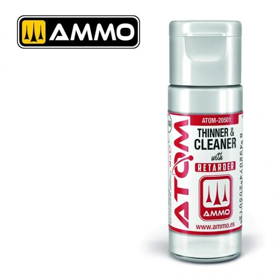 AMMO by Mig Jimenez 20501 Thinner and Cleaner with Retarder (20ml) for ATOM Acrylic Paints - Hobby & Model Paints