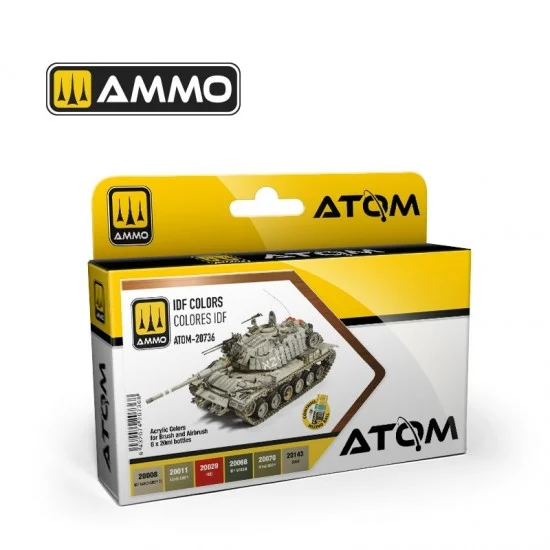 AMMO by Mig Jimenez 20736 Acrylic Paints - ATOM #IDF Colours (6x 20ml)