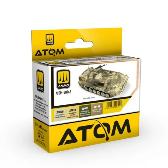 AMMO by Mig Jimenez 20742 Acrylic Paints set - ATOM #Soviet-Afghan War 1979-89 Soviet Camouflage Colours (4 jars, each: 20mL)