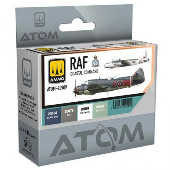 AMMO by Mig Jimenez 20909 Acrylic Paints set - ATOM #RAF Coastal Command (4 jars, each bottle: 20ml)