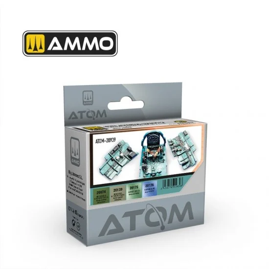 AMMO by Mig Jimenez 20939 Acrylic Paints - ATOM #WWII Japanese Cockpits Set (4x 20ml)