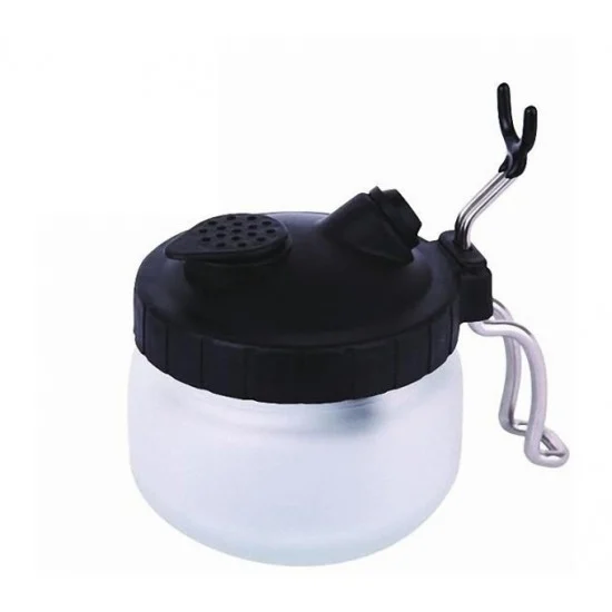 Vallejo 26005 Airbrush Cleaning Pot (Airbrush Hanger + 3x Filters + Support + 250ml Glass Pot) - Hobby & Model Paints