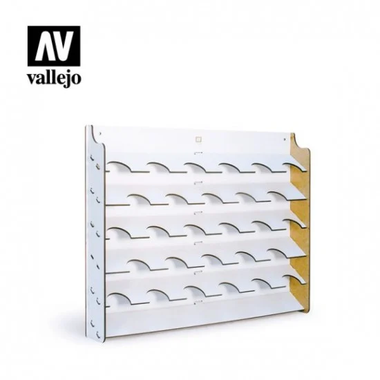 Vallejo 26009 Wall Mounted Paint Display for Vallejo 35ml/1.18 fl.oz or 60ml/2.02 fl.oz (28 bottles) - Hobby & Model Paints