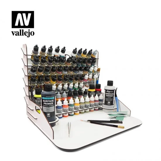 Vallejo 26012 Paint Display & Work Station (40x30cm) w/Vertical Storage - Hobby & Model Paints