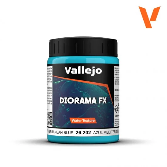 Vallejo 26202 Water Effects Mediterranean Blue 200ml - Hobby & Model Paints