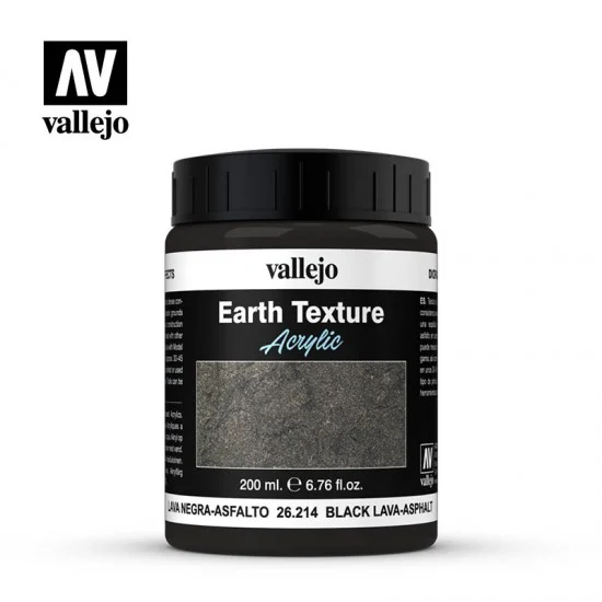 Vallejo 26214 Stone Effects Black Lava 200ml - Hobby & Model Paints
