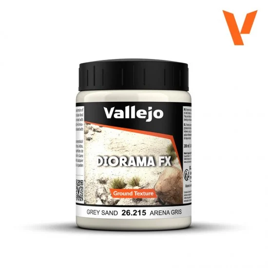Vallejo 26215 Ground Texture - Acrylic Grey Sand (200ml/6.76fl.oz)