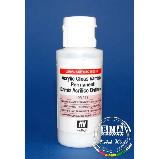 Vallejo 26517 Liquid Acrylic Gloss Varnish 55ml - Hobby & Model Paints