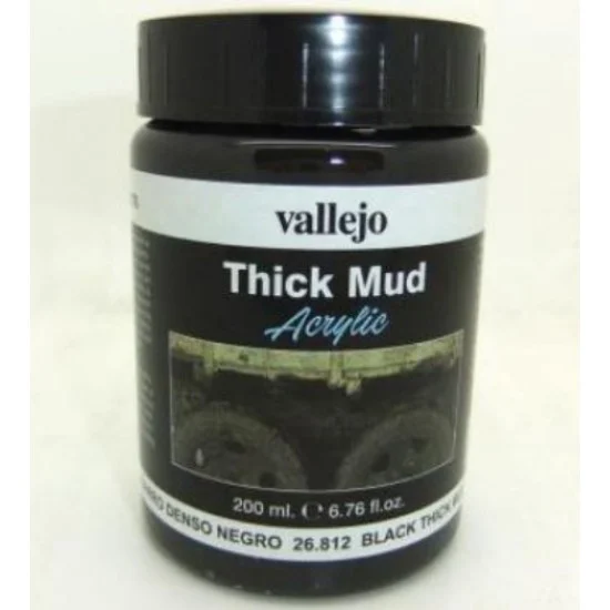 Vallejo 26812 Weathering Effects - Black Thick Mud 200ml