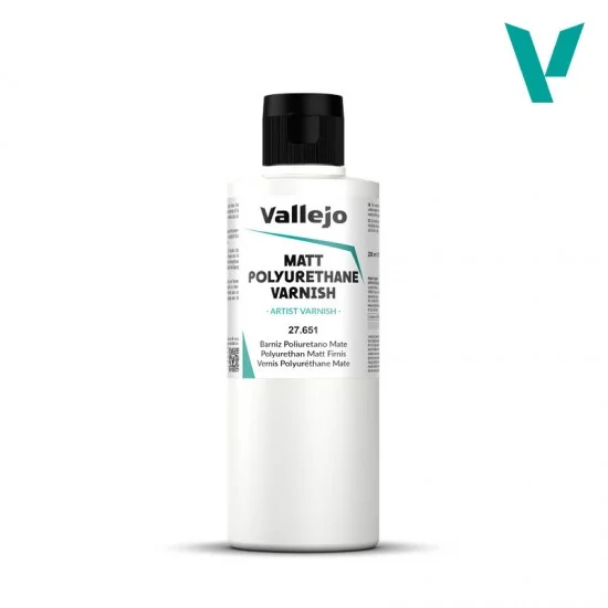 Vallejo 27651 Polyurethane Matt Varnish (200ml) - Hobby & Model Paints