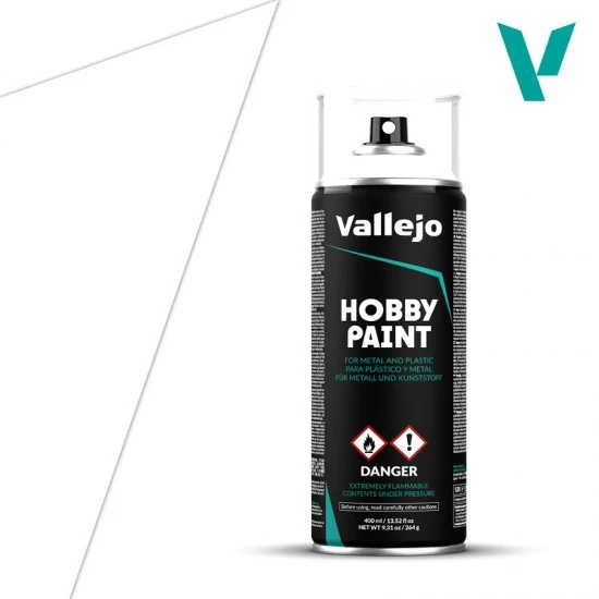 Vallejo 28010 Hobby Paint Spray - Basic Colour #White (400ml)