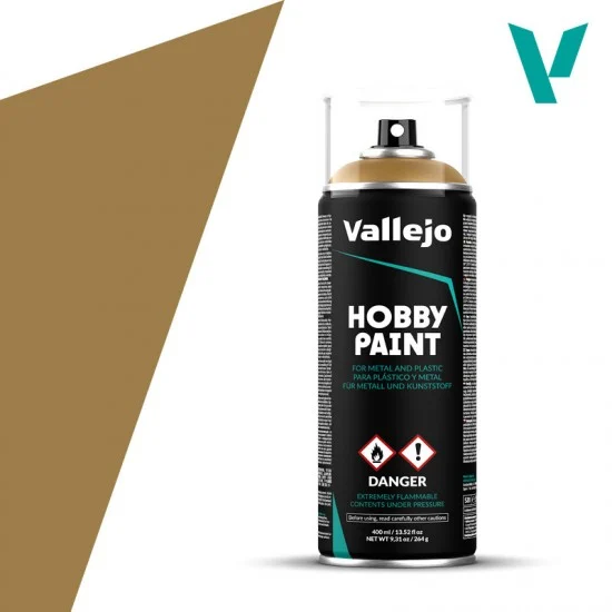 Vallejo 28015 Hobby Paint Spray - Fantasy Colour #Desert Yellow (400ml)