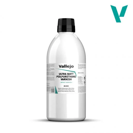 Vallejo 28653 Ultra Matt Polyurethane Varnish 500ml - Hobby & Model Paints