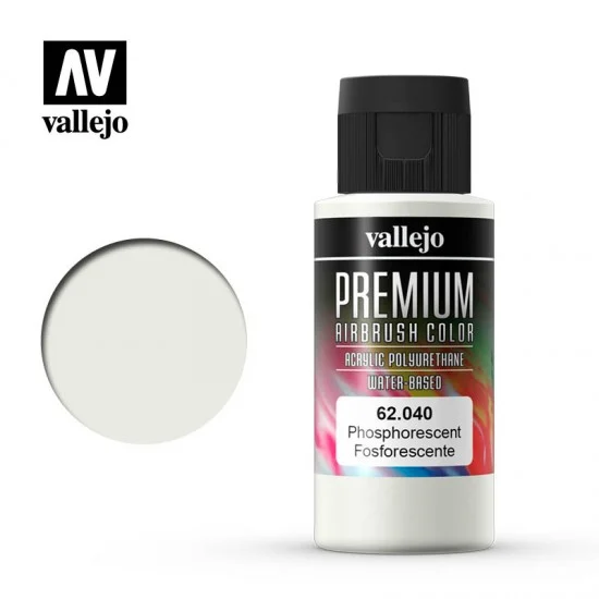 Vallejo 62040 Acrylic Airbrush Paint - Premium Colour #Fluorescent Phosphorescent (60ml)
