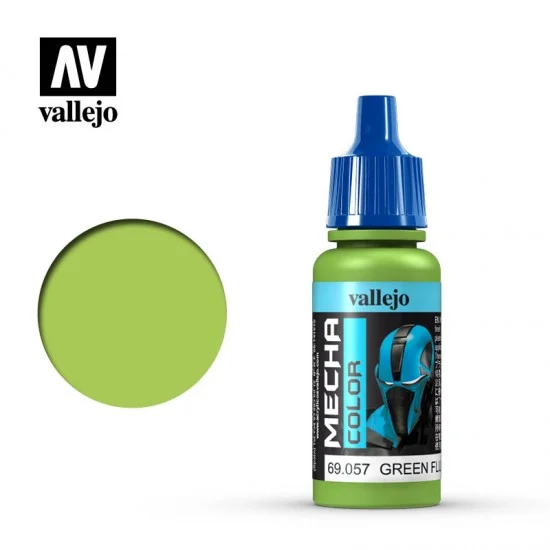 Vallejo 69057 [Mecha Colour] Acrylic Paint - #Green Fluorescent (17ml)