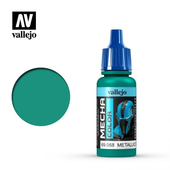 Vallejo 69068 [Mecha Colour] Acrylic Paint - #Metallic Green (17ml)