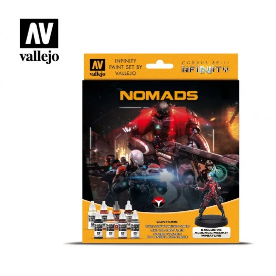 Vallejo 70233 Acrylic Paint Set - Infinity Nomads Exclusive Miniature (8 x 17ml)