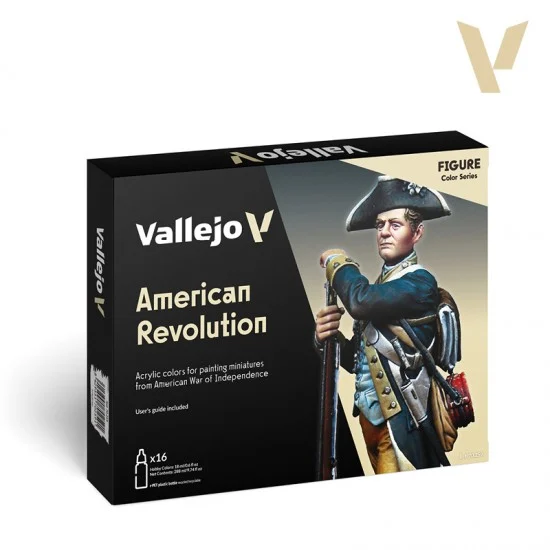 Vallejo 70259 Model Colour Acrylic Paint Set - American Revolution (16 bottles, each: 18 ml/0.6 fl oz)