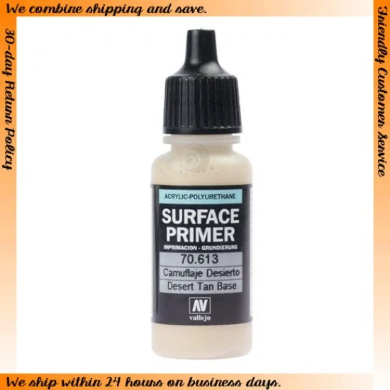 Vallejo 70613 Acrylic Polyurethane - Desert Tan Base Surface Primer 17ml