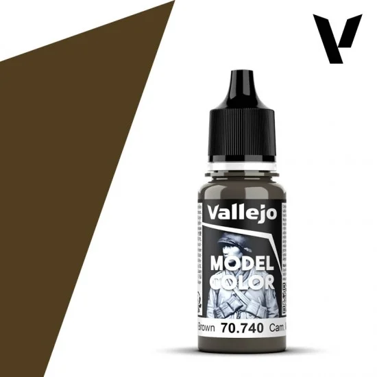 Vallejo 70740 Acrylic Paint - Model Colour #117 Camouflage Middle Brown (18ml/0.6 fl oz, matt finish)