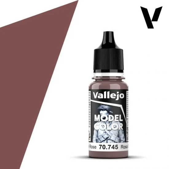 Vallejo 70745 Acrylic Paint - Model Colour #011 Dark Rose (18ml/0.6 fl oz, matt finish)