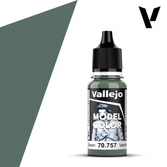 Vallejo 70757 Acrylic Paint - Model Colour #081 Pacific Green (18ml/0.6 fl oz, matt finish)