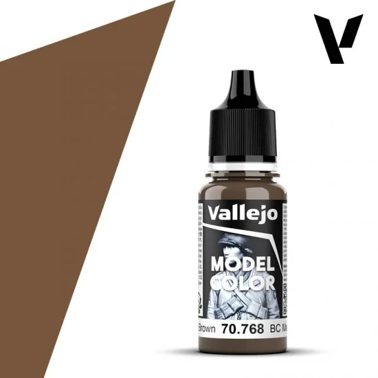Vallejo 70768 Acrylic Paint - Model Colour #143 BC Dark Brown (18ml/0.6 fl oz, matt finish)
