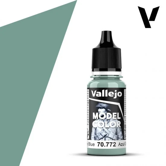Vallejo 70772 Acrylic Paint - Model Colour #171 Medium Grey Blue (18ml/0.6 fl oz, matt finish)