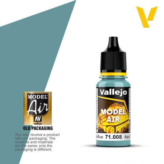 Vallejo 71008 Model Air Acrylic Paint - Pale Blue RLM65 (17ml)