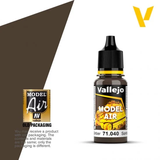 Vallejo 71040 Model Air Acrylic Paint - Burnt Umber 17ml