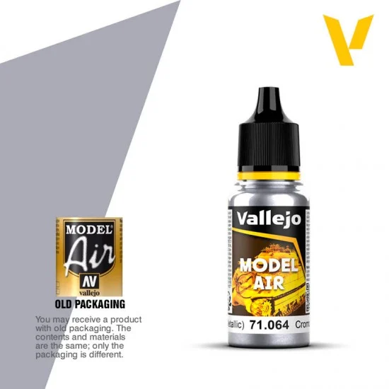 Vallejo 71064 Model Air Acrylic Paint - Chrome (Metallic) 17ml
