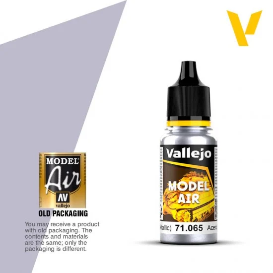 Vallejo 71065 Model Air Acrylic Paint - Steel (Metallic) 17ml