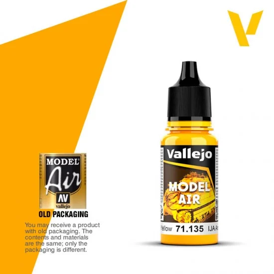 Vallejo 71135 Model Air Acrylic Paint - IJA Chrome Yellow 17ml