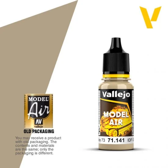 Vallejo 71141 Model Air Acrylic Paint - IDF Sand Grey 73 17ml