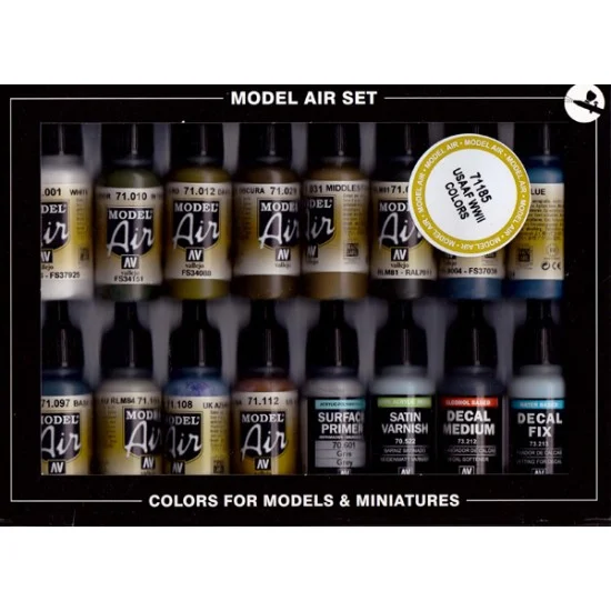 Vallejo 71185 WWII USAAF Colour Paint set 1941-45 (16 x 17ml)