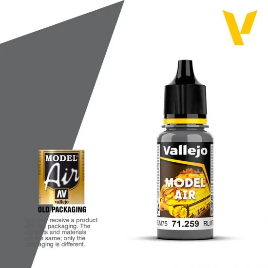 Vallejo 71259 Model Air Acrylic Paint - Grey Violet RLM75 (17ml)