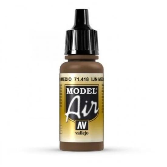 Vallejo 71418 Model Air Acrylic Paint - IJN Medium Brown (17ml)